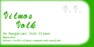 vilmos volk business card